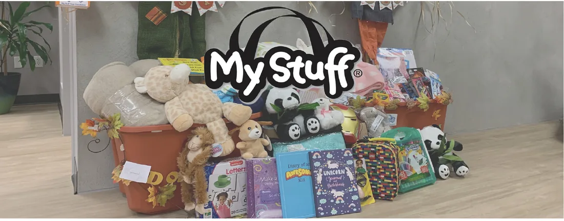 Duffel bags filled with belongings for the MyStuffBags charity drive