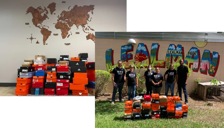 Shoes donated through the Shoes that Fit program